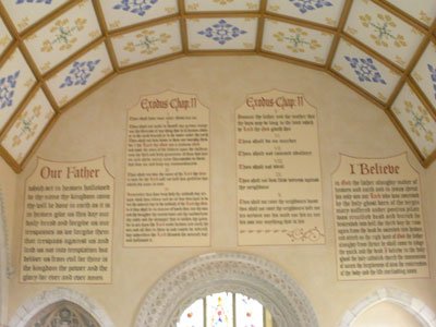 Reinstated Lords Prayer & Ceiling.